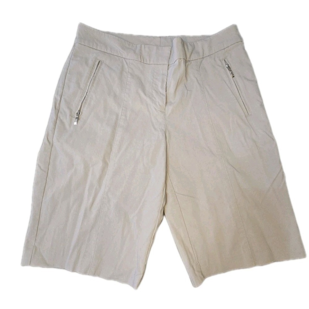 IZOD Golf Shorts Womens Size 8 Gray Bermuda Mid Rise Lightweight‎ Performance